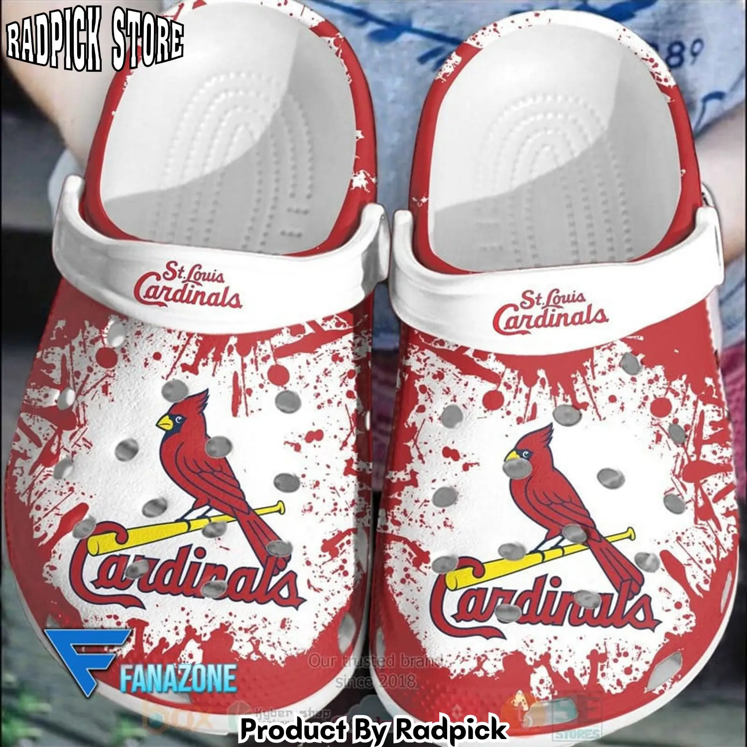 Radpick st louis cardinals mlb sport clogs shoes comfortable for men women tid rp6521263